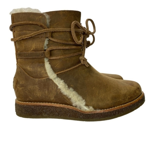 NWOT UGG Australia Women's Luisa Water Resistant Leather Boots 1012545 Size 6 - Picture 3 of 6